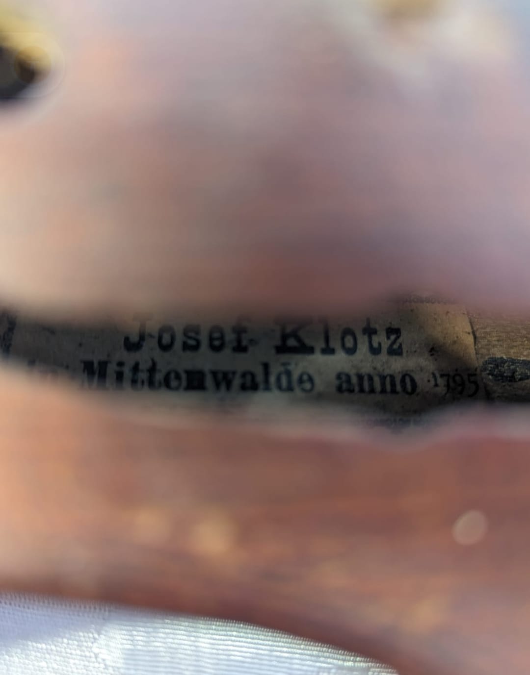 What is the value of a violin labeled Josef Klotz in Mitttenwalde