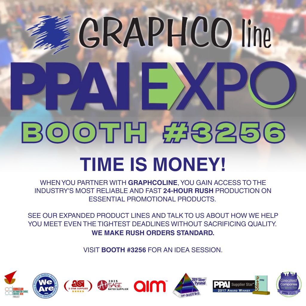 GRAPHCOLINE - PPAI Expo 2026 | Booth #3256 Time is money.... | Facebook