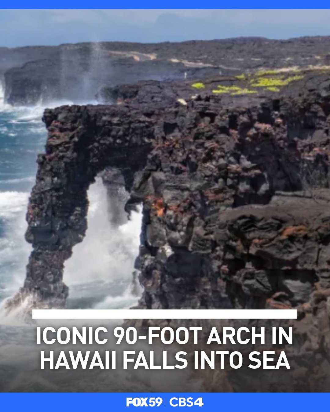 An iconic scenic spot on Hawaii's Big Island is now a remnant of