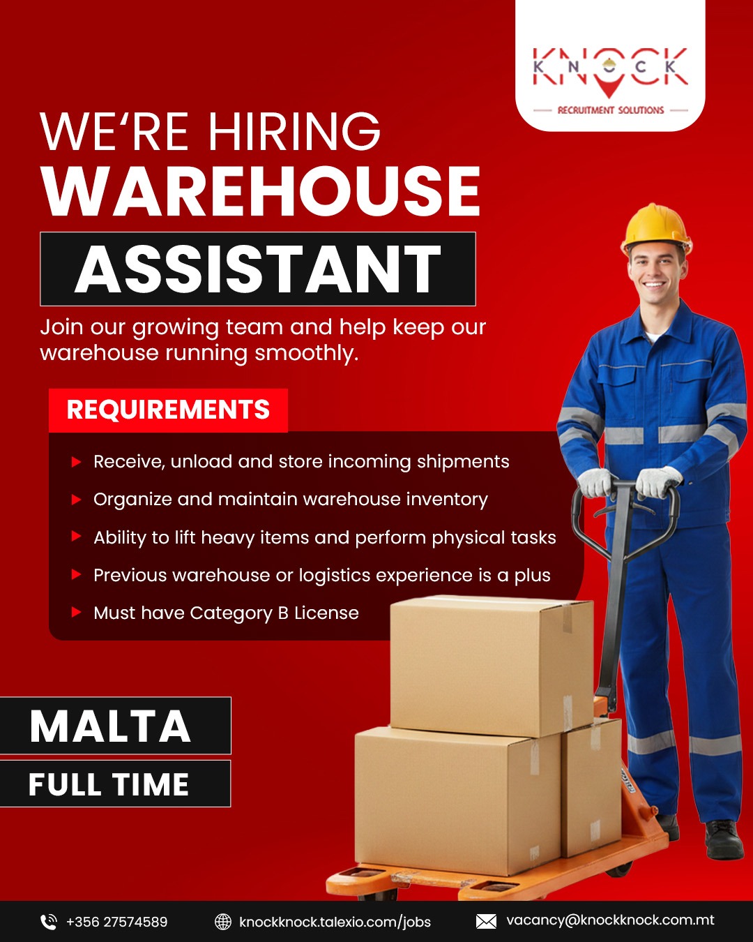 Knockknock - 🚨 We’re Hiring in Malta! We’re looking for a... | Facebook