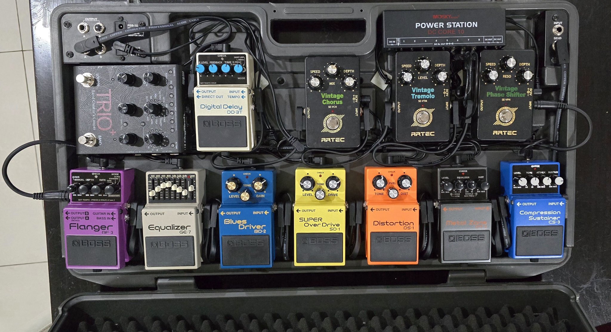 【龍】BOSS BCB-6＆エフェクターセット6個セット Boss BCB-6 pedal board setup and collection