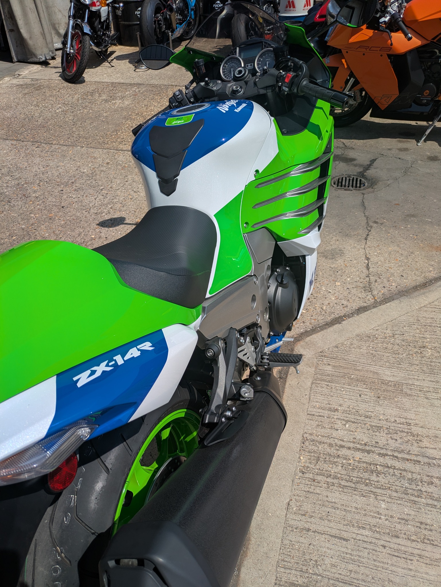 The 2015 Ninja ZX-14R 30th Anniversary Edition is a massive