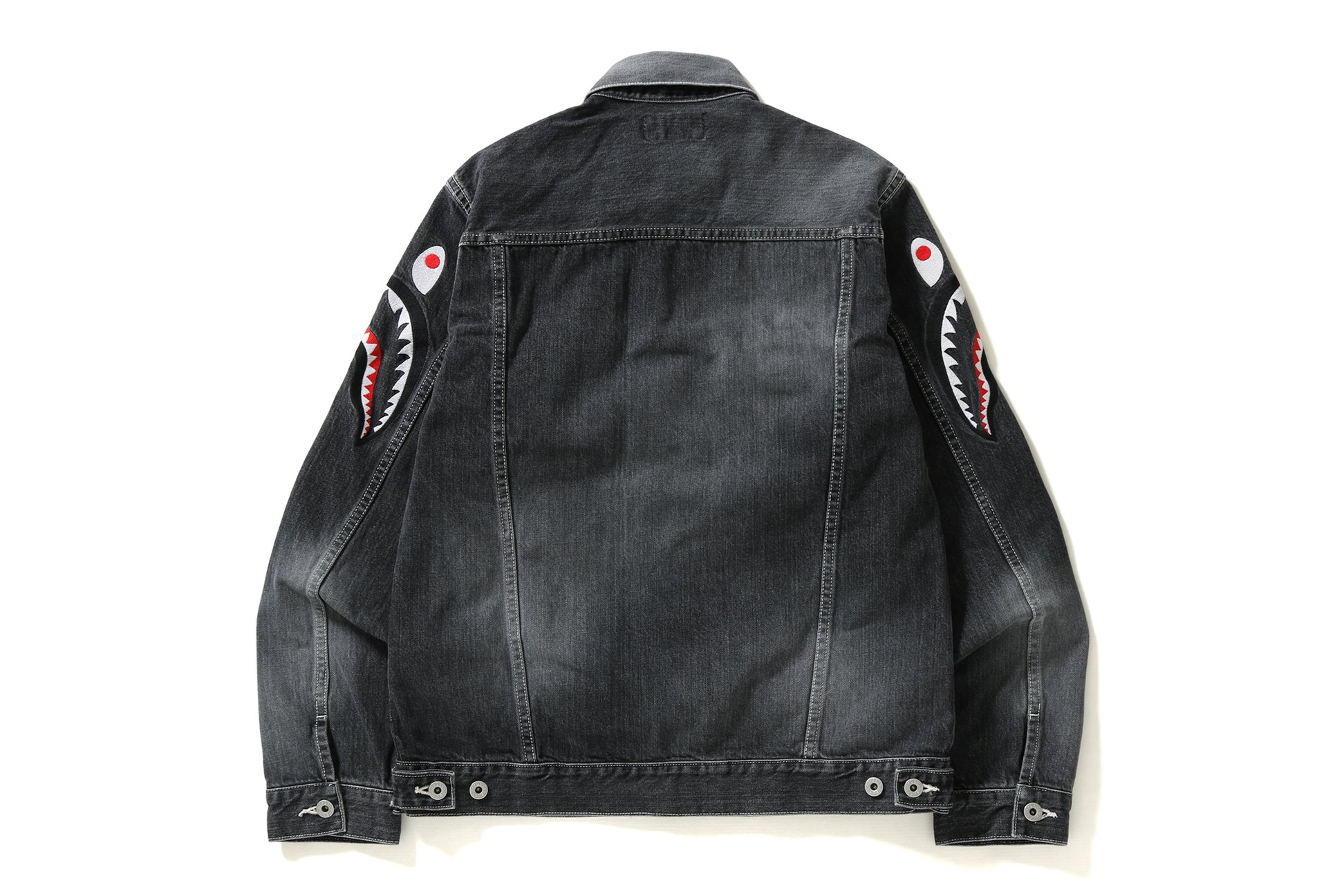 SHARK EMBROIDERY DENIM JACKET Releasing on March 3.