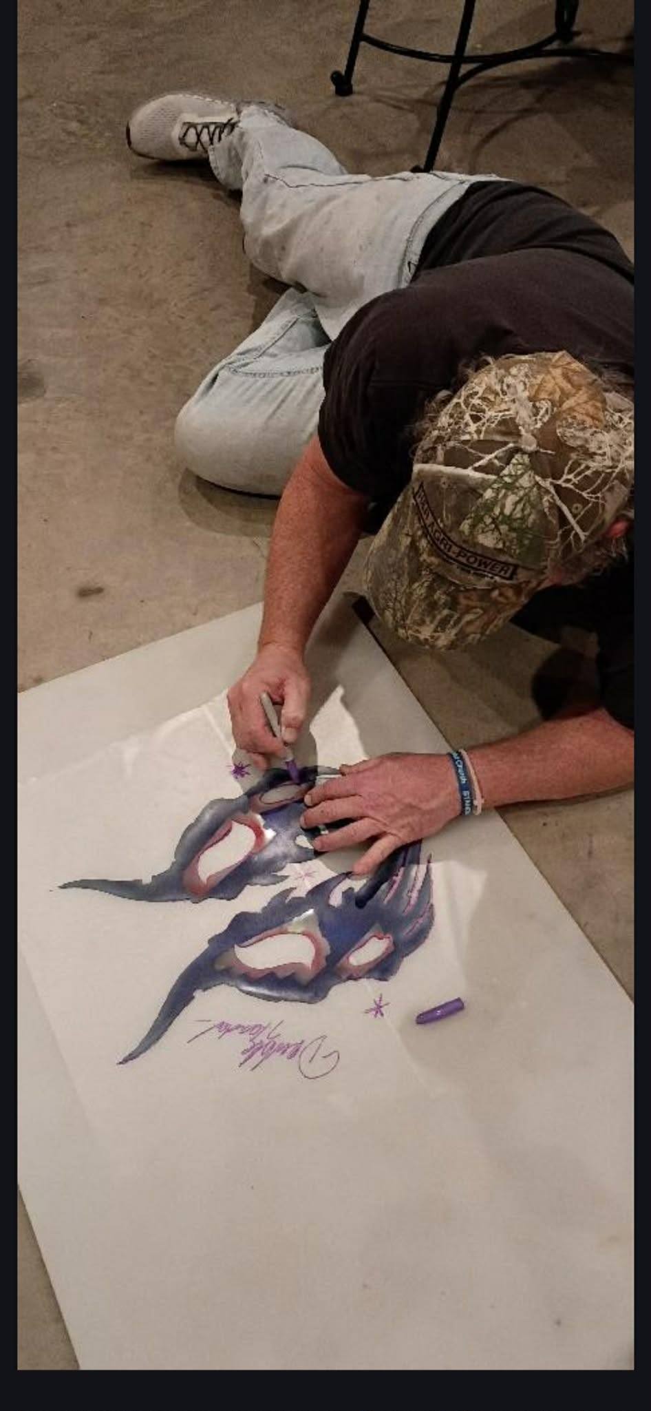 Custom airbrushed guitars by Gentry Riley Designs