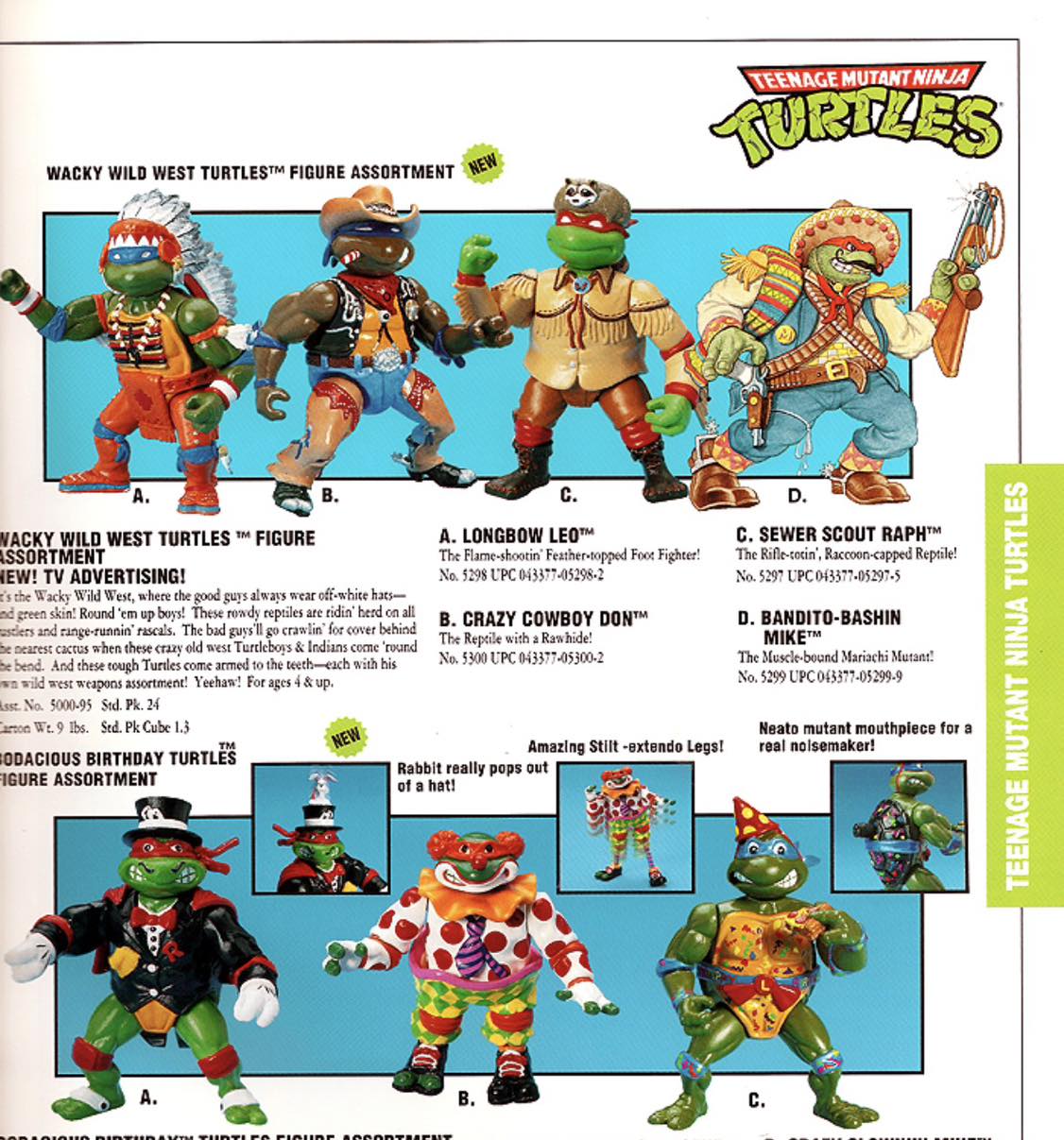 1989 advertisement for Teenage Mutant Ninja Turtles toys by