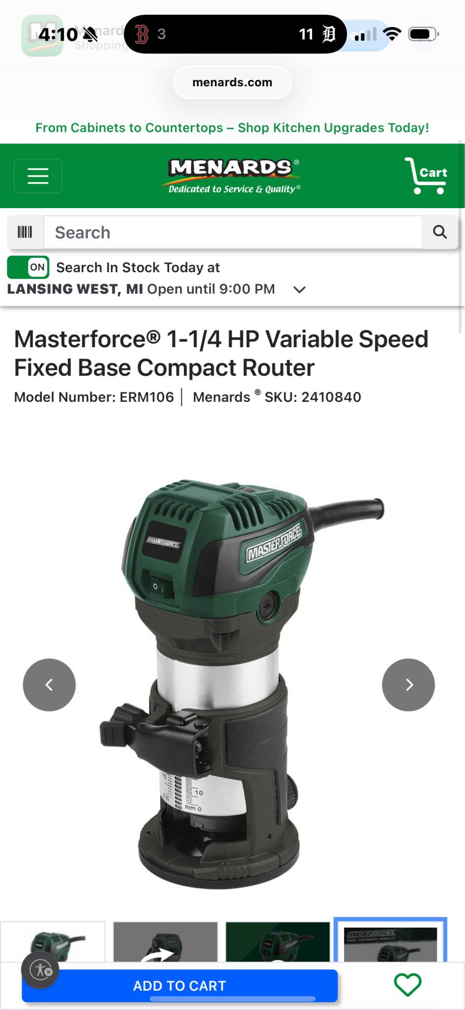 Masterforce digital compact router and bit set - Routers - Waverly ...