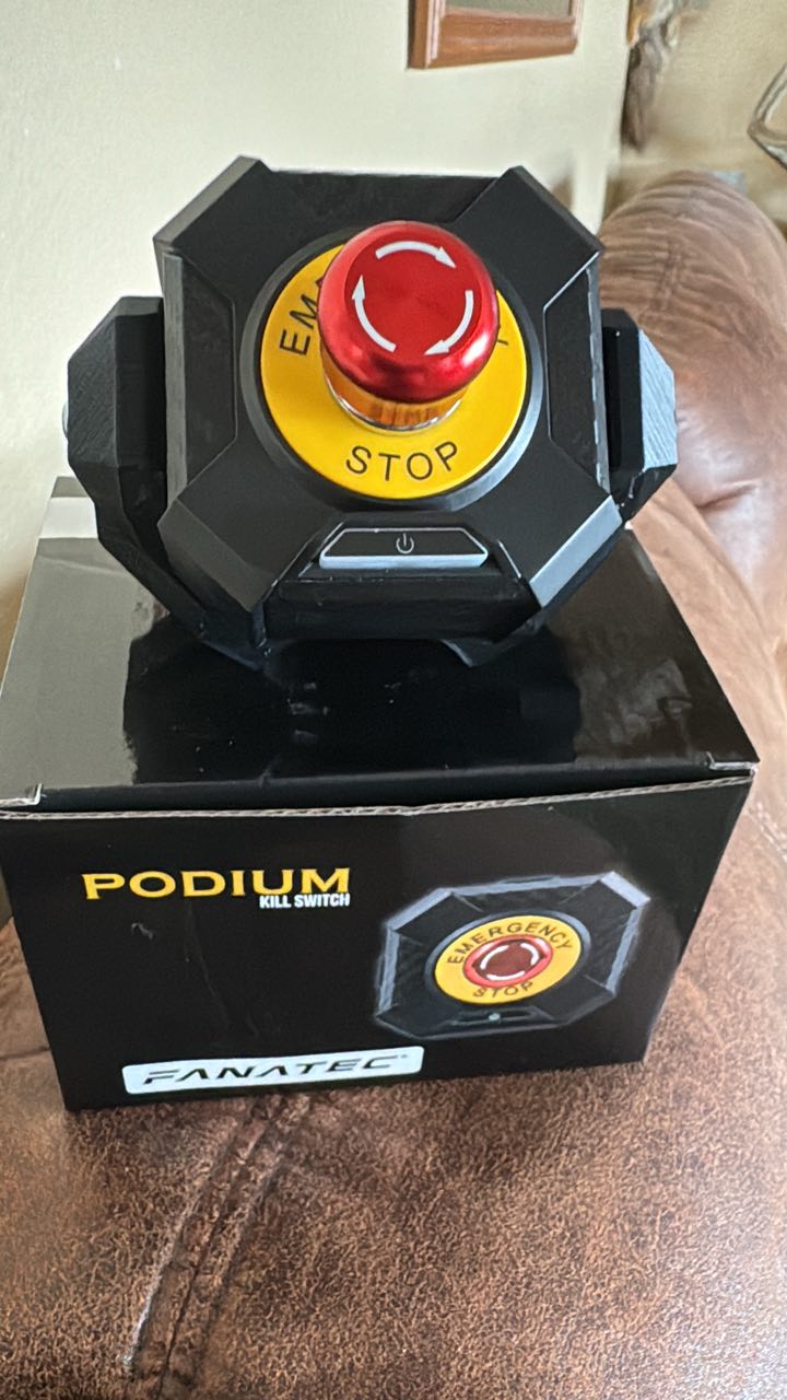 E-Stop Button Offset Side Mount for Fanatec Podium DD1/DD2