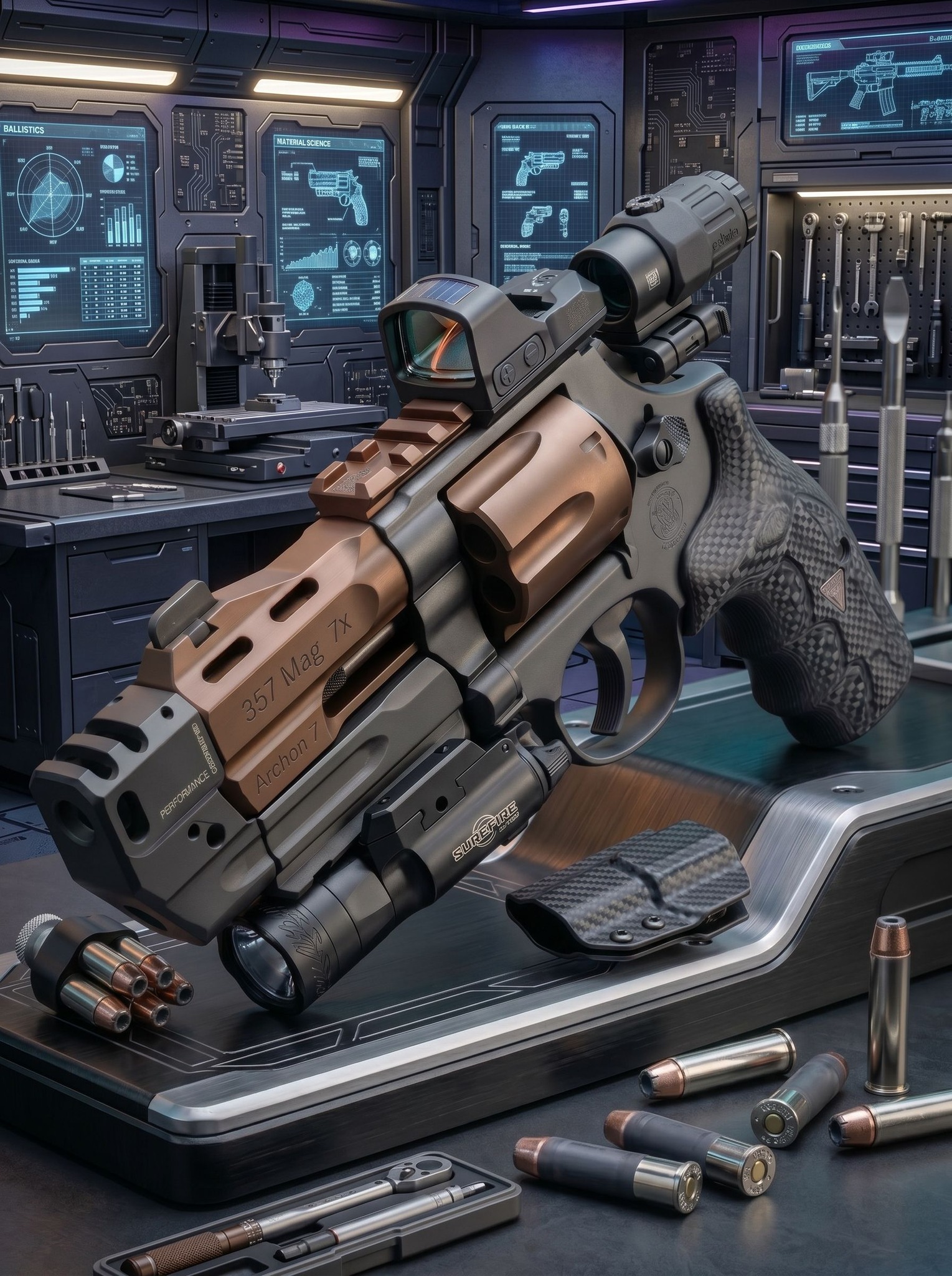 The new Smith & Wesson PC 327 TRR8 Moss 357 Magnum Revolver and a
