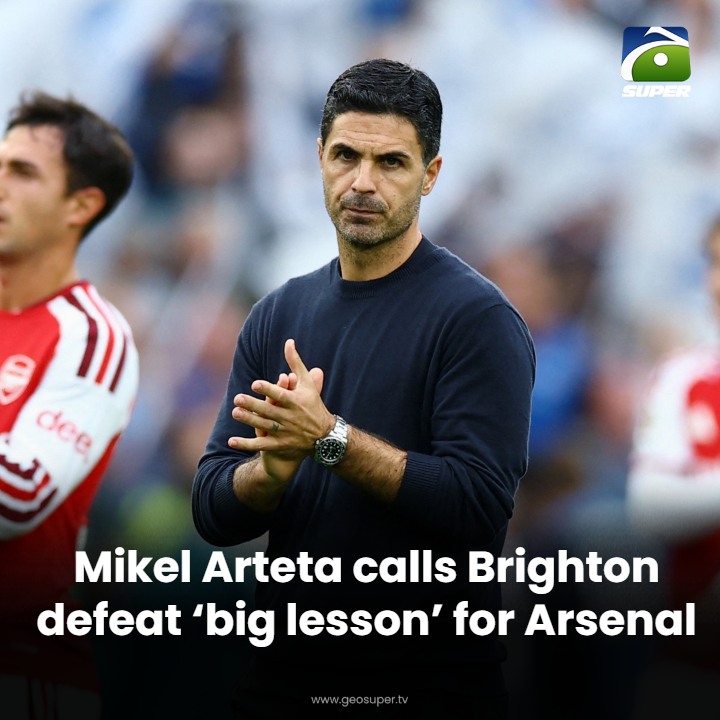 'It's a big lesson to learn' - Arteta on 'painful' Brighton defeat