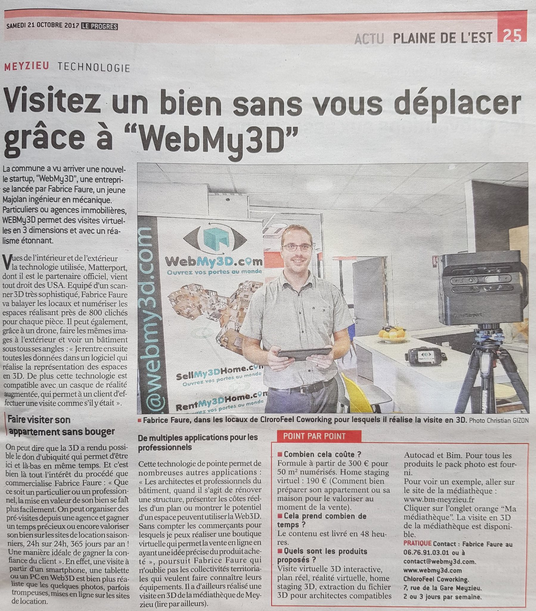 WebMy3D.com - 📢 Reportage 📢 dans le #Progrès du jour 👍 sur...