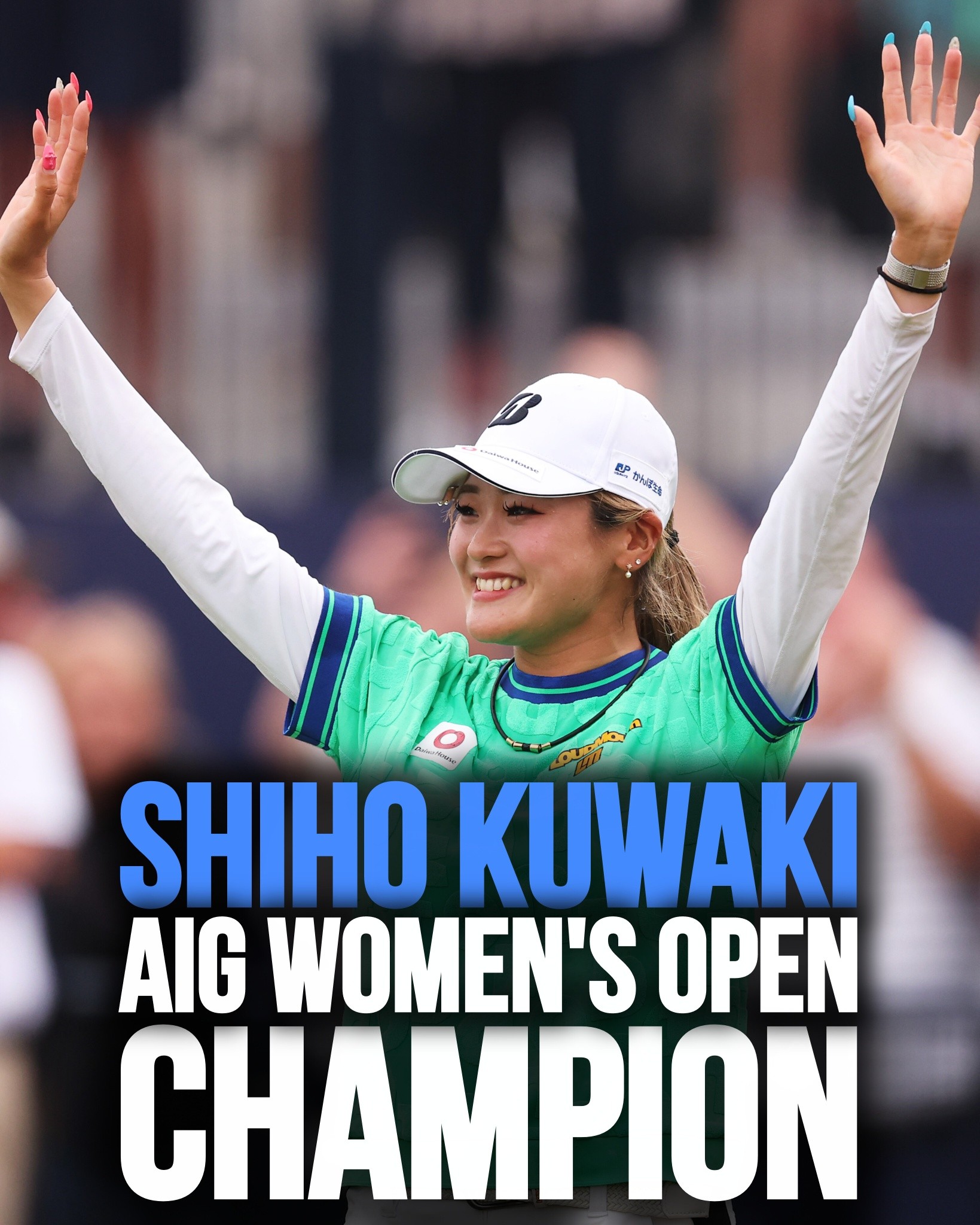 A maiden major victory for Shiho Kuwaki saw the AIG Women's Open