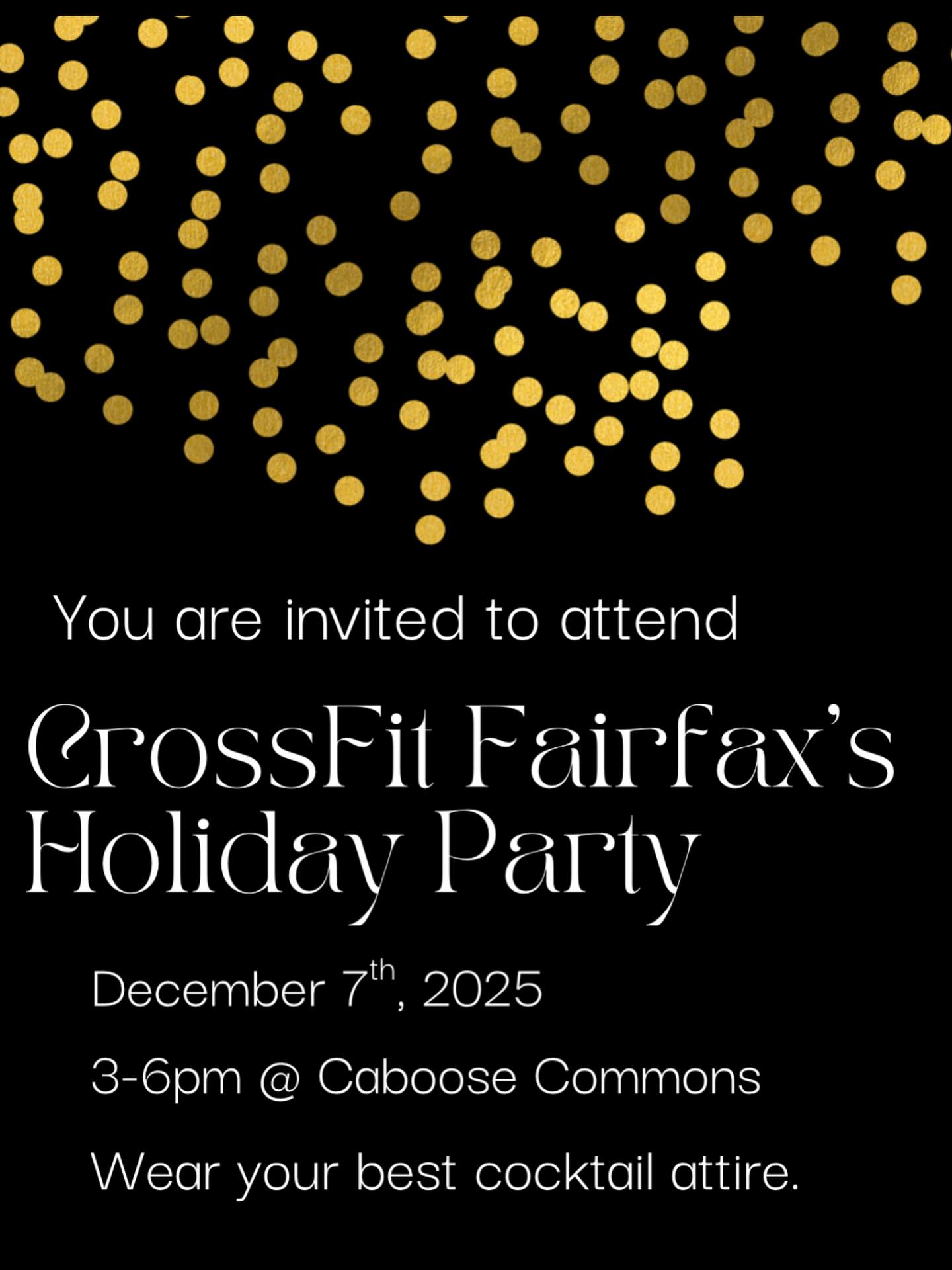 SAVE THE DATE‼️ CFFX family and... - CrossFit Fairfax | Facebook