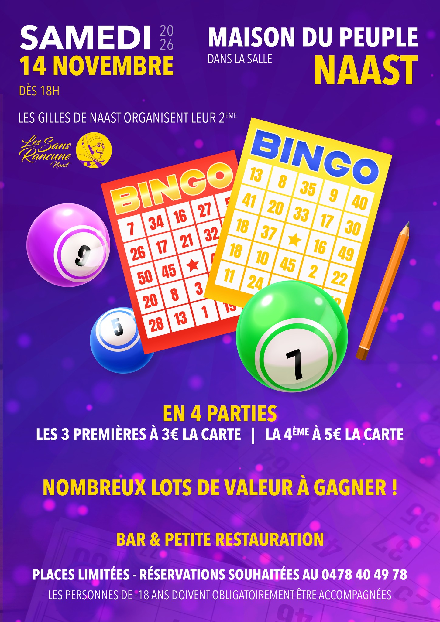 Grande soirée BINGO organisée par les Gilles de Naast - Salle de la ...