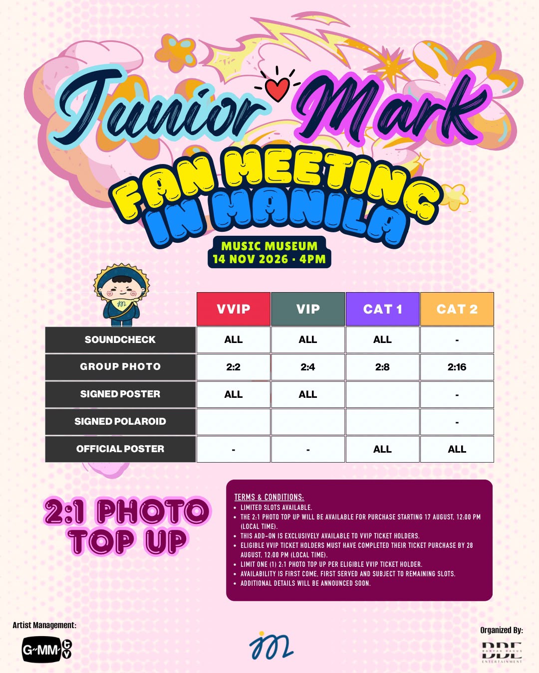 กำหนดการ / AGENDA 'JUNIOR MARK SunnyMoon CONCERT