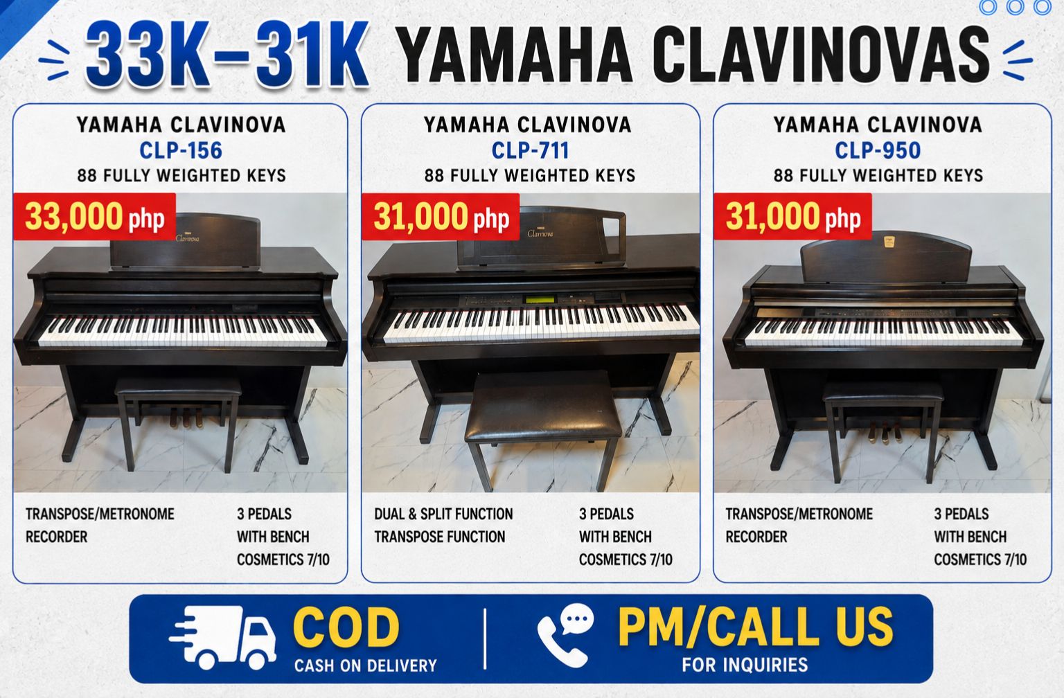 Piano - 33K–31K Yamaha Clavinovas 🎹🔥 Get your Yamaha Clavinova
