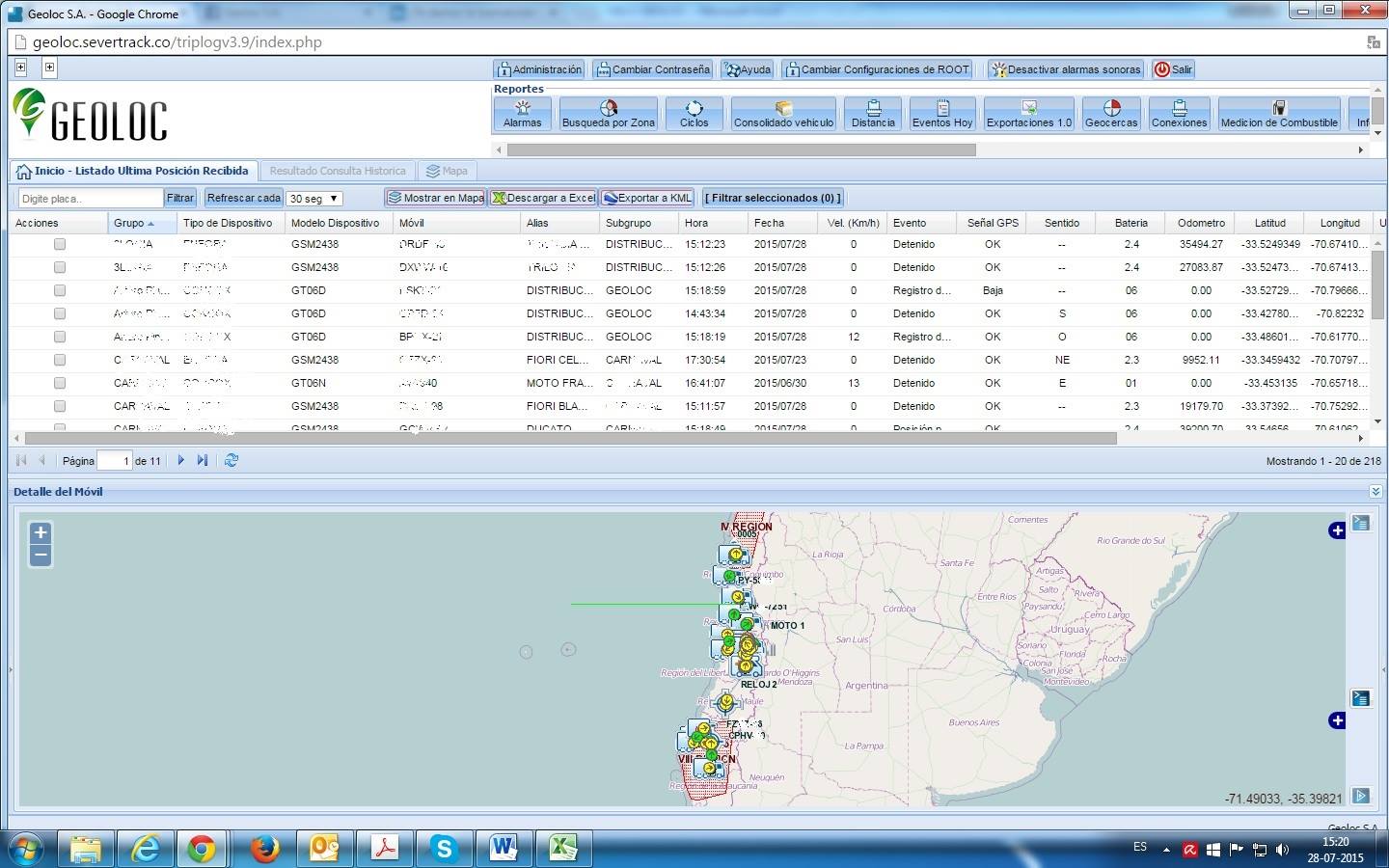 Geoloc S.A. - El servicio GPS que entrega GEOLOC S.A. es...