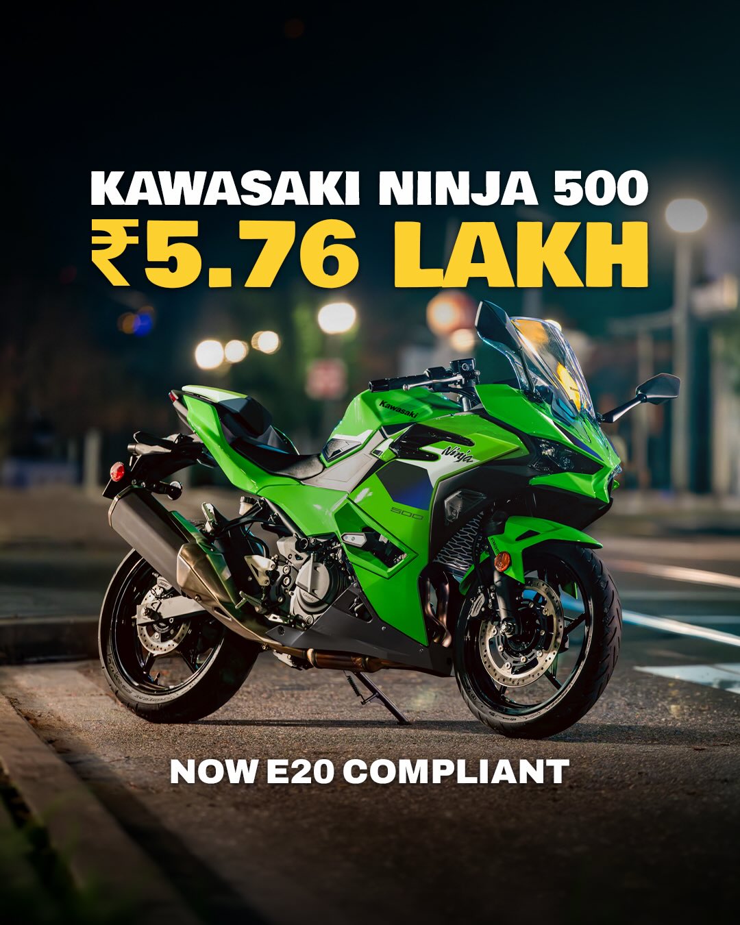 Kawasaki India has brought the Ninja 500 back to our market