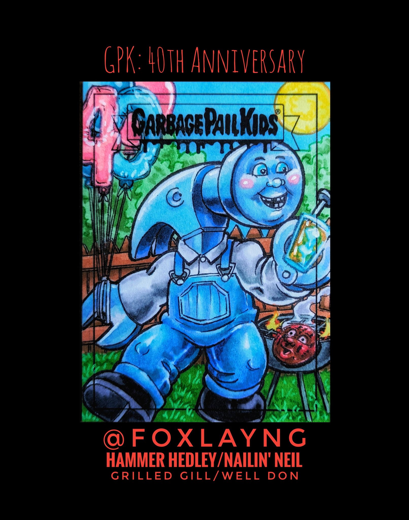 Garbage Pail Kids summer sketchcard flashback