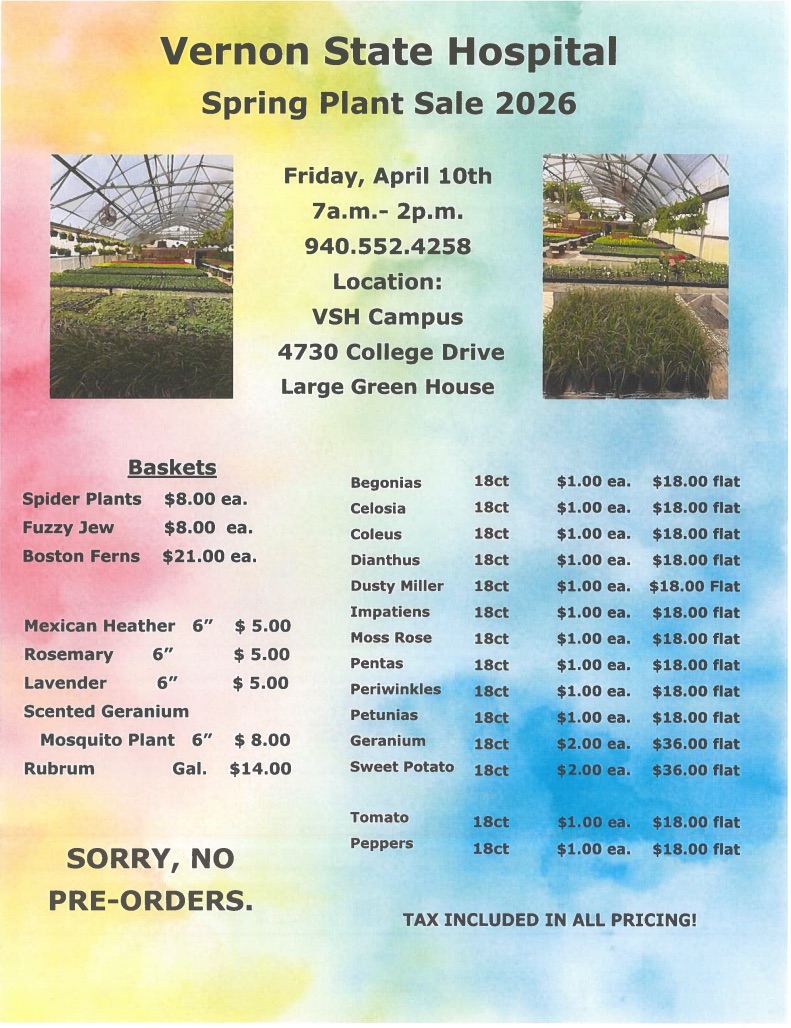VSH Spring Plant Sale