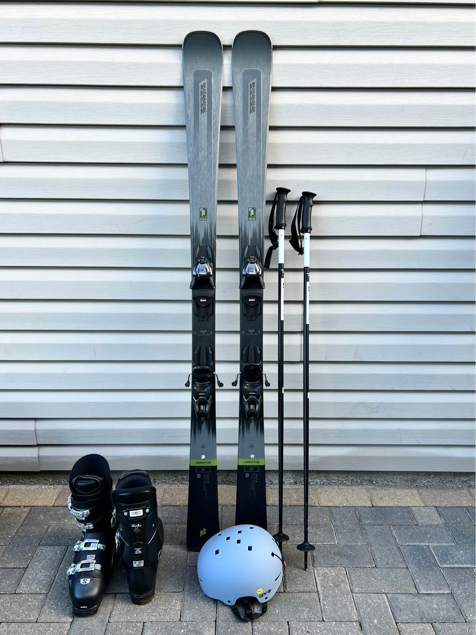 k2 disruption 76 skis w/ m2 10 quikclik bindings Blur Free With a simple construction K2 Disruption 76X Skis +