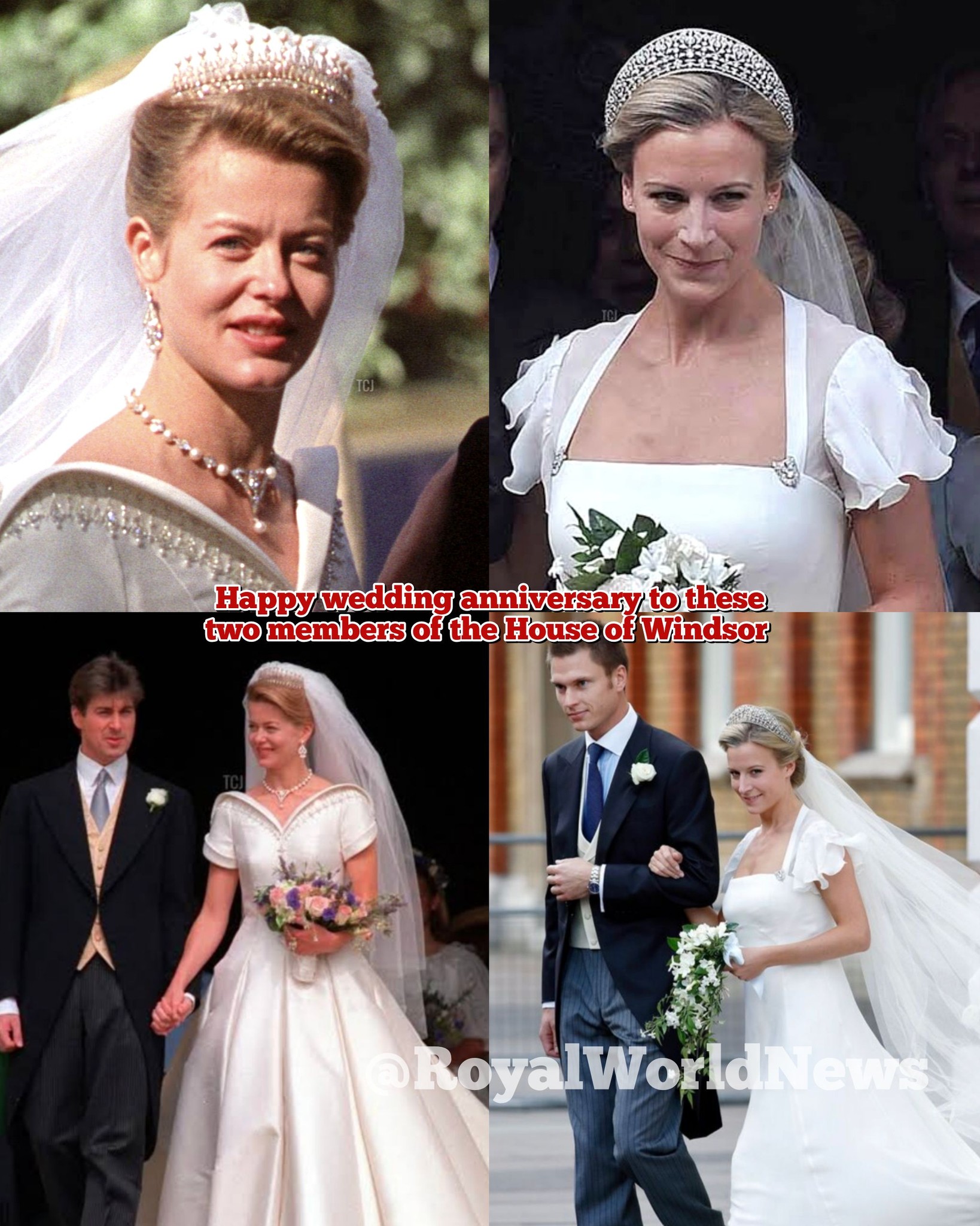 Happy 34th wedding anniversary to Lady Helen Windsor-Taylor and Timothy Taylor on July 18; and Happy 18th wedding anniversary to Lady Rose Windsor-Gilman and George Gilman today, July 19! Lady Helen is