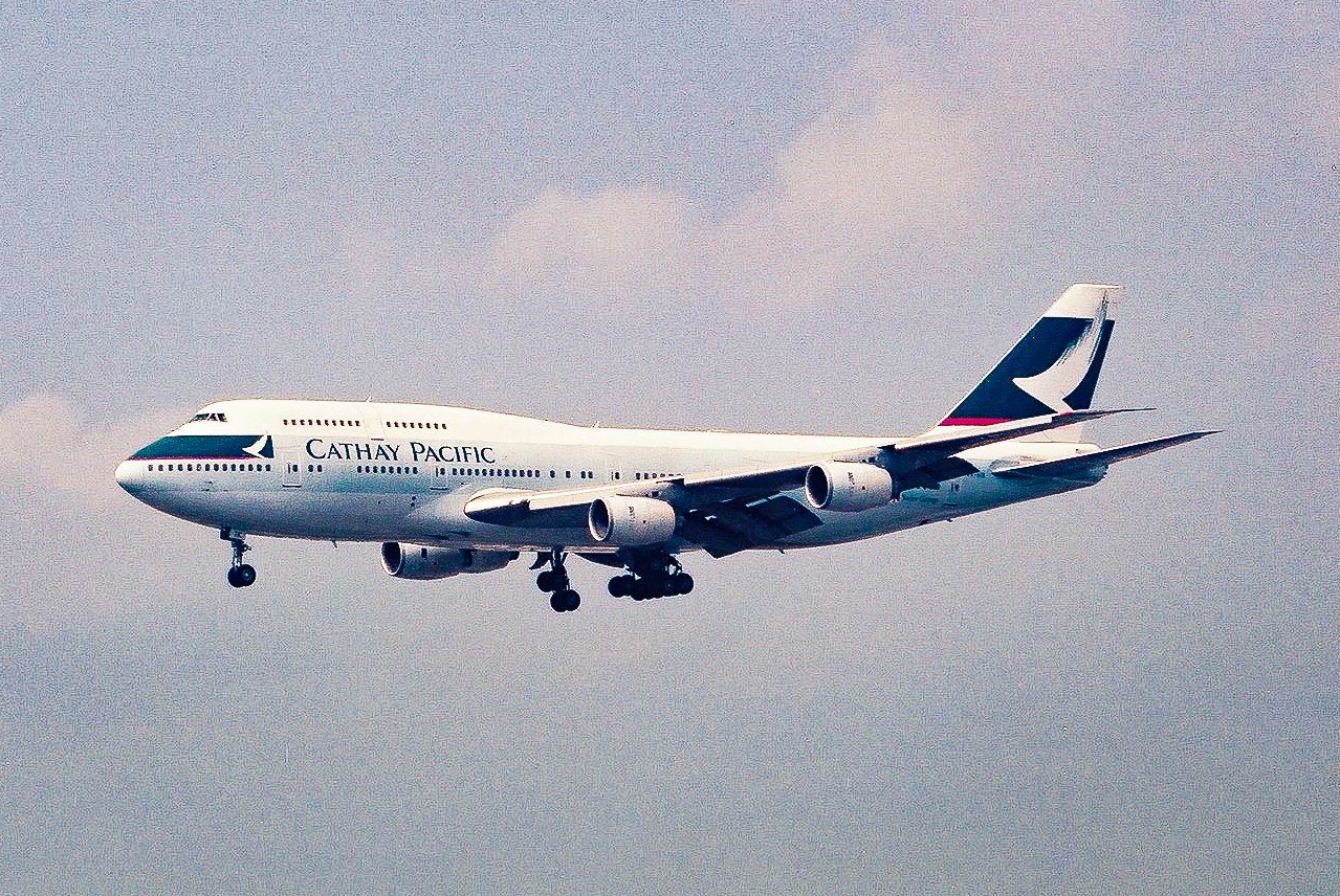 Cathay Pacific Boeing 747-367 at Kai Tak Hong Kong