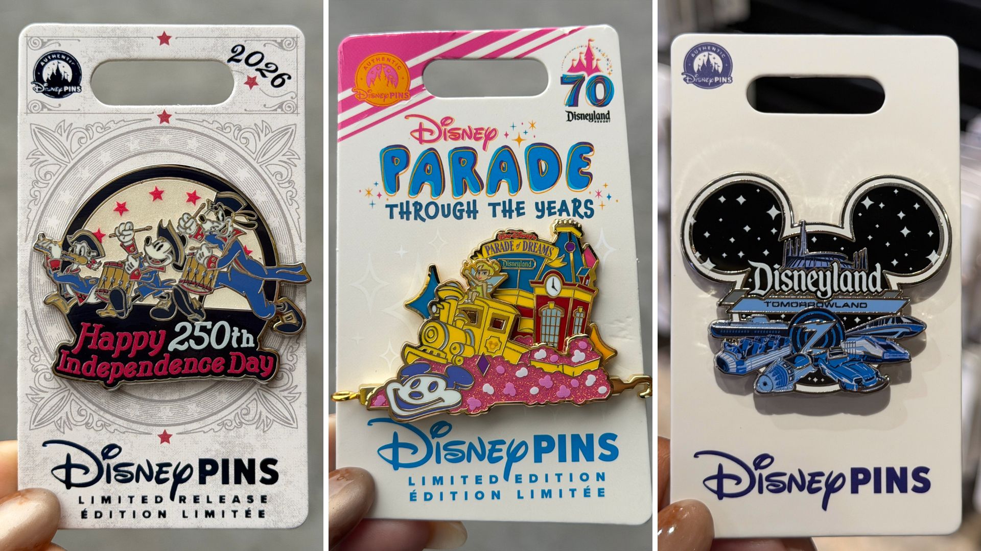 Disneyland Pin Tuesday: 250th Independence Day, Parade of Dreams 