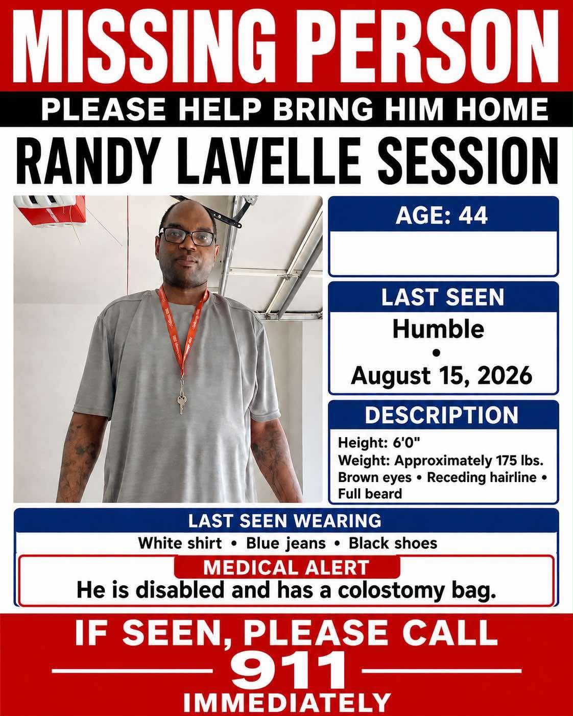 Please be on the lookout for Randy Session!
