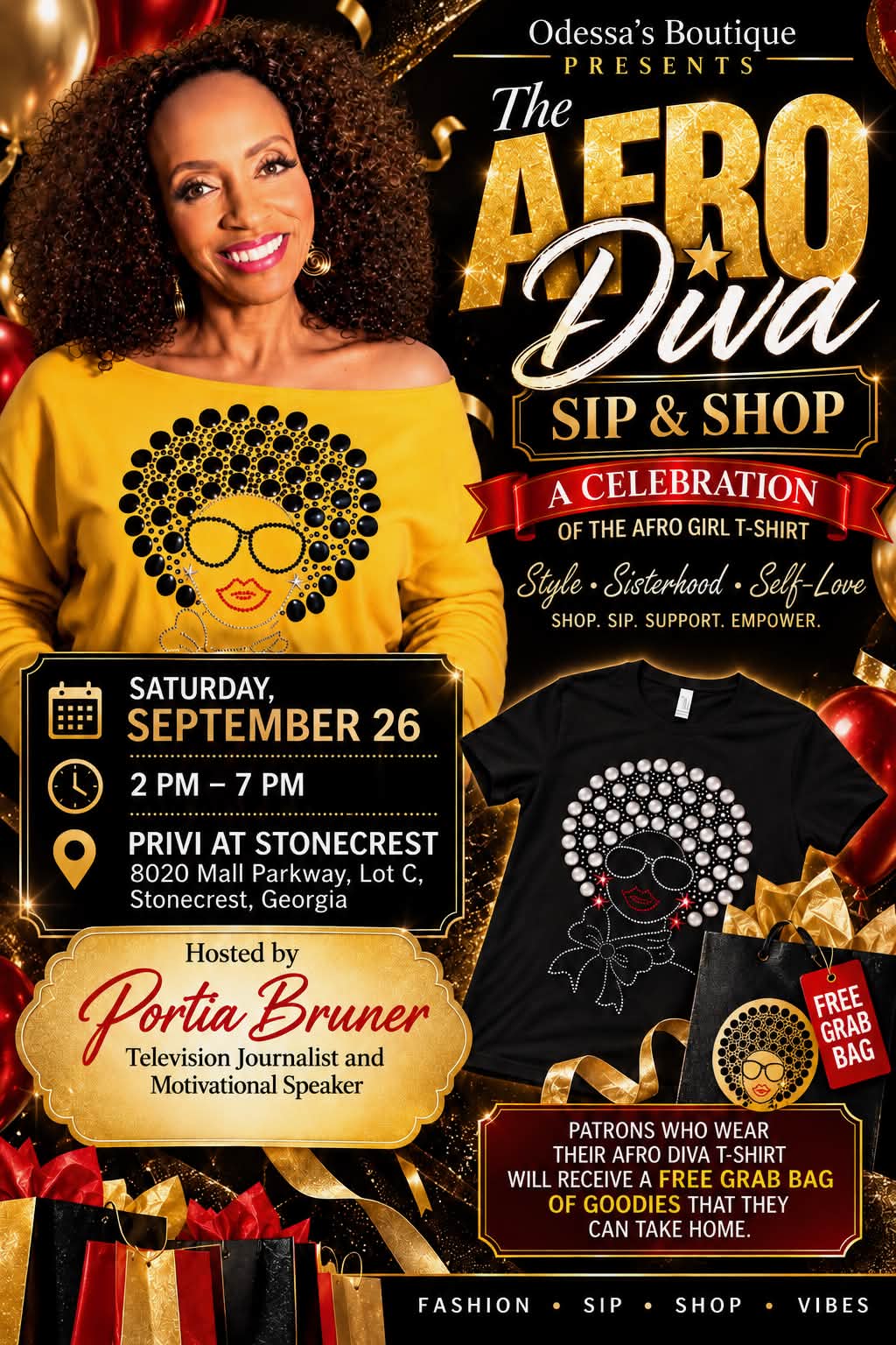 Sip and shop event at Odessa's Boutique in Metro Atlanta on Saturday