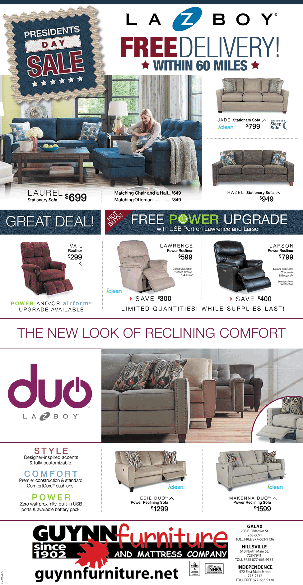 Guynn Furniture, Since 1902 Galax VA