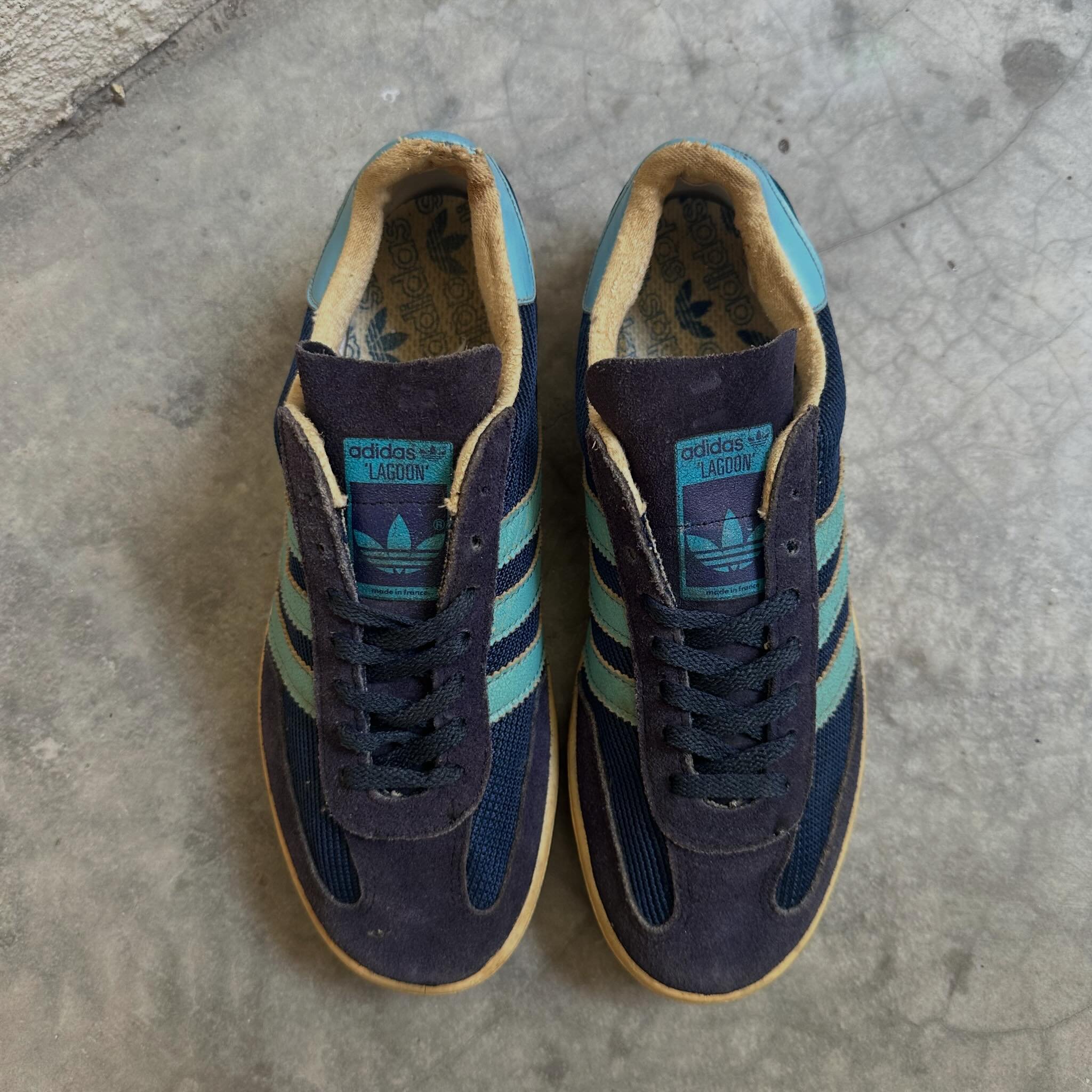Forty - Vintage Adidas Tampico Biru made in France 9.5uk Merah 