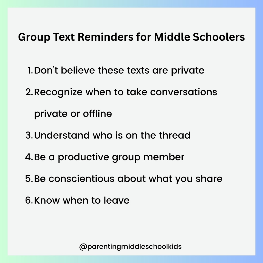 Group texts are the worst for... - Parenting Middle Schoolers | Facebook