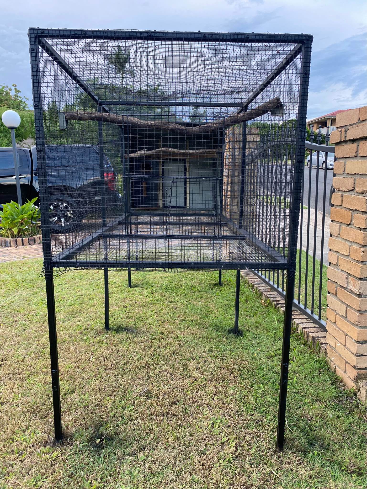 Image showcasing 3.3 metre Aviary suspended parrots. - Bird Perches & Playstands ...