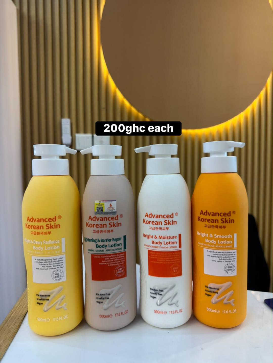 Advanced Korean Lightening Body Lotion is a vitamin-rich, non-greasy body treatment. Contains niacinamide, vitamin C, and glutathione to fade dark spots and unify skin tone safely without harsh bleaching. The Advanced Korean