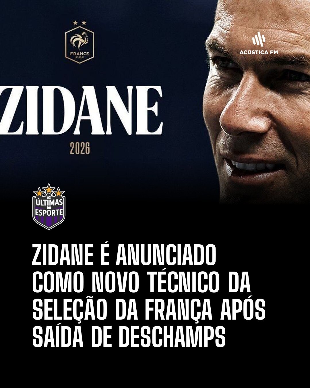 Zinedine Zidane, um dos maiores ídolos do futebol francês, vai