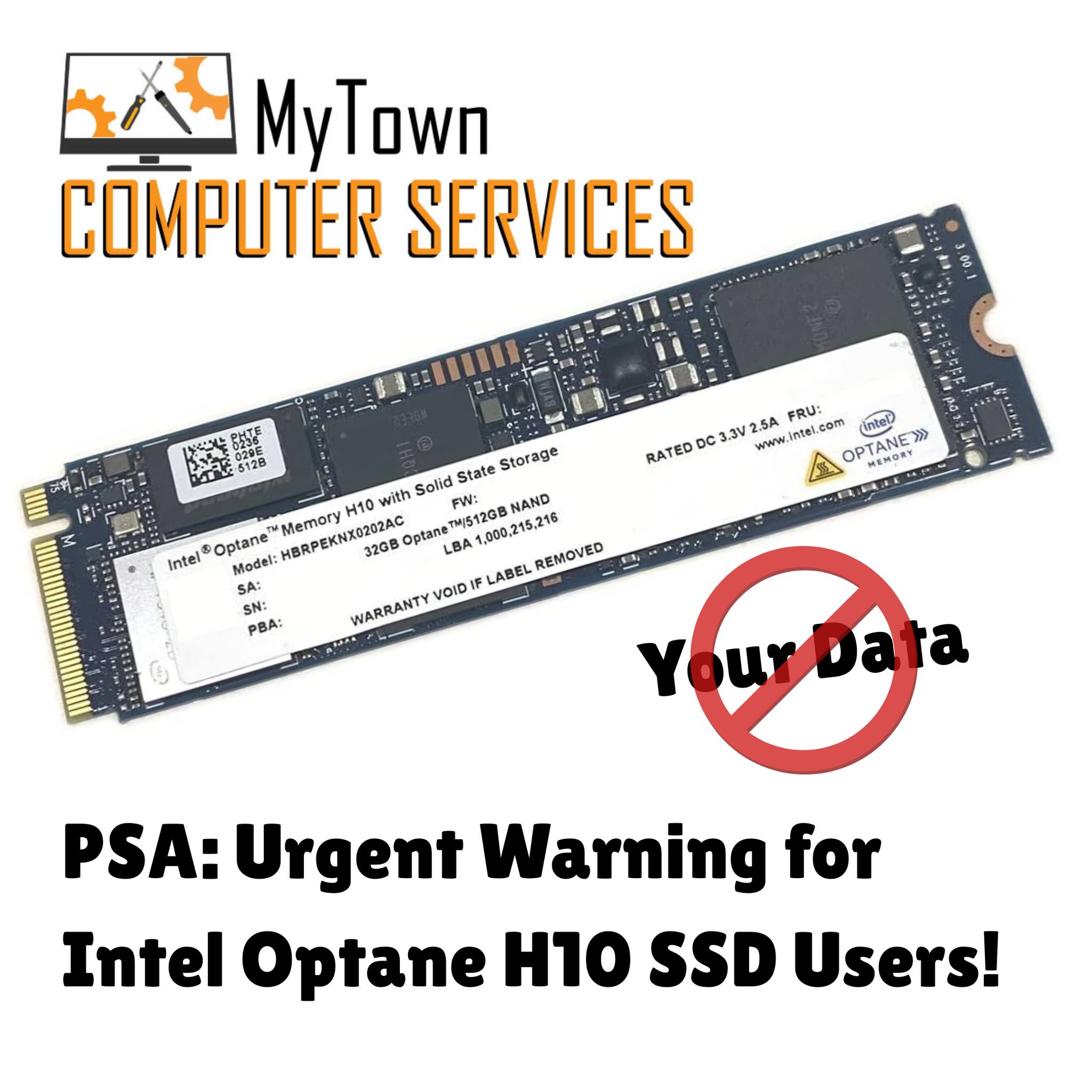 MyTown - ⚠️ PSA: Urgent Warning for Intel Optane H10 SSD Users! ⚠️ Over ...