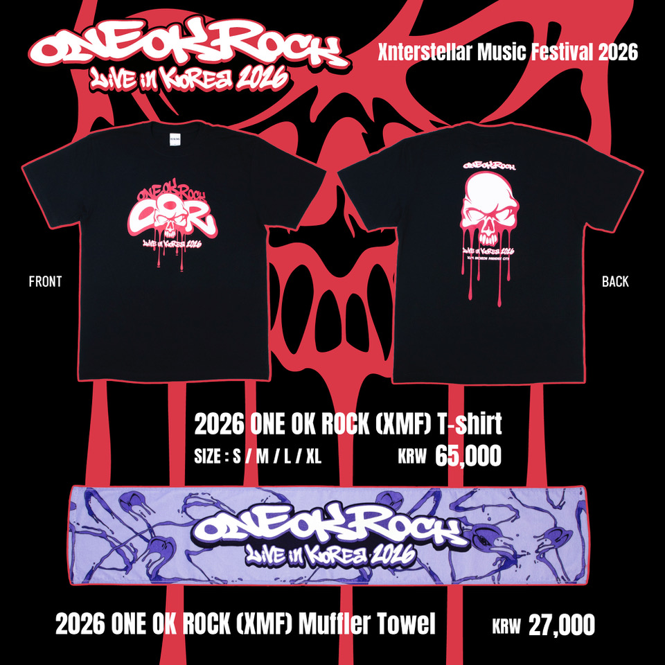 ONE OK ROCK official merchandise for Xnterstellar Music Festival