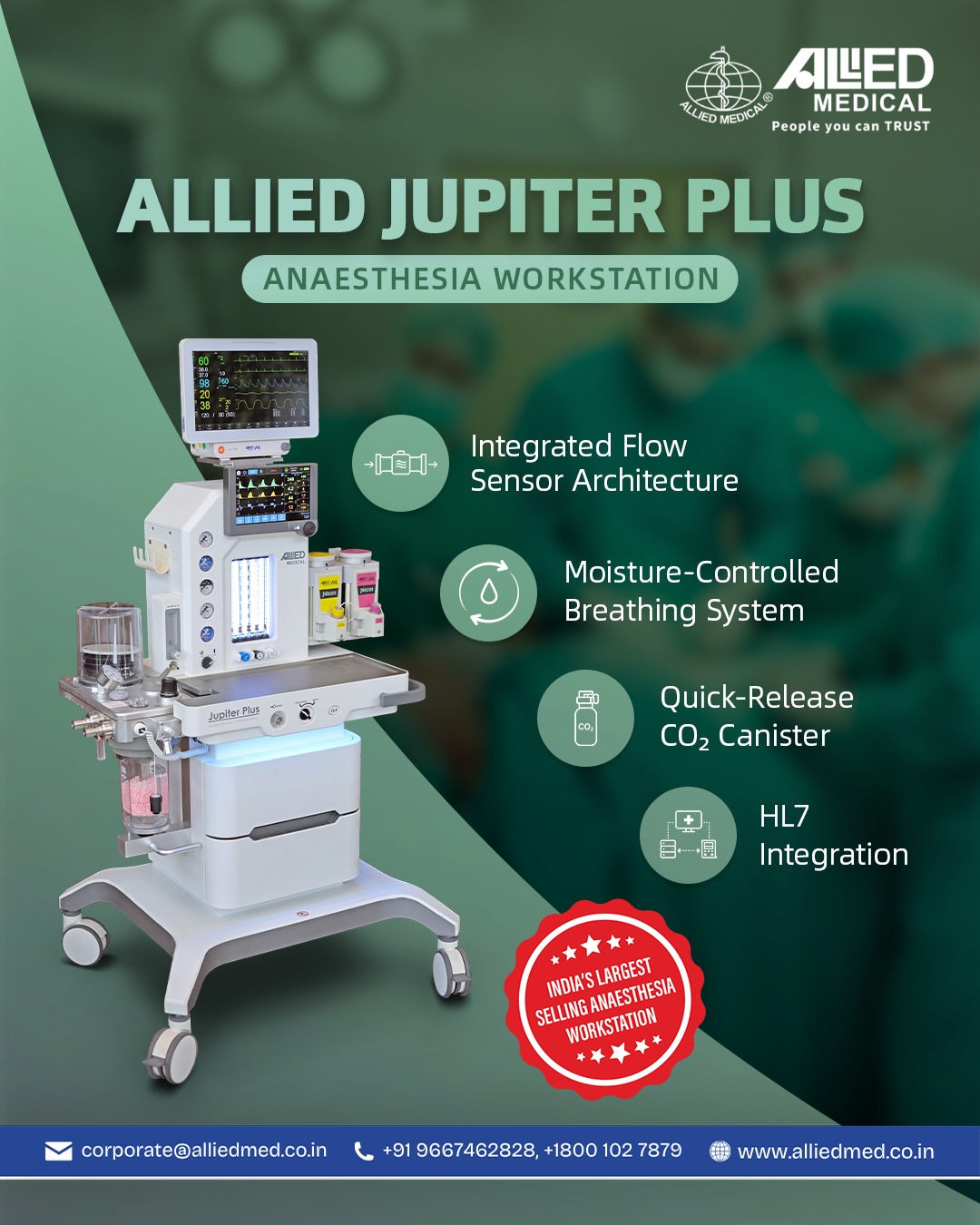 Busy operating rooms demand more than reliable anaesthesia