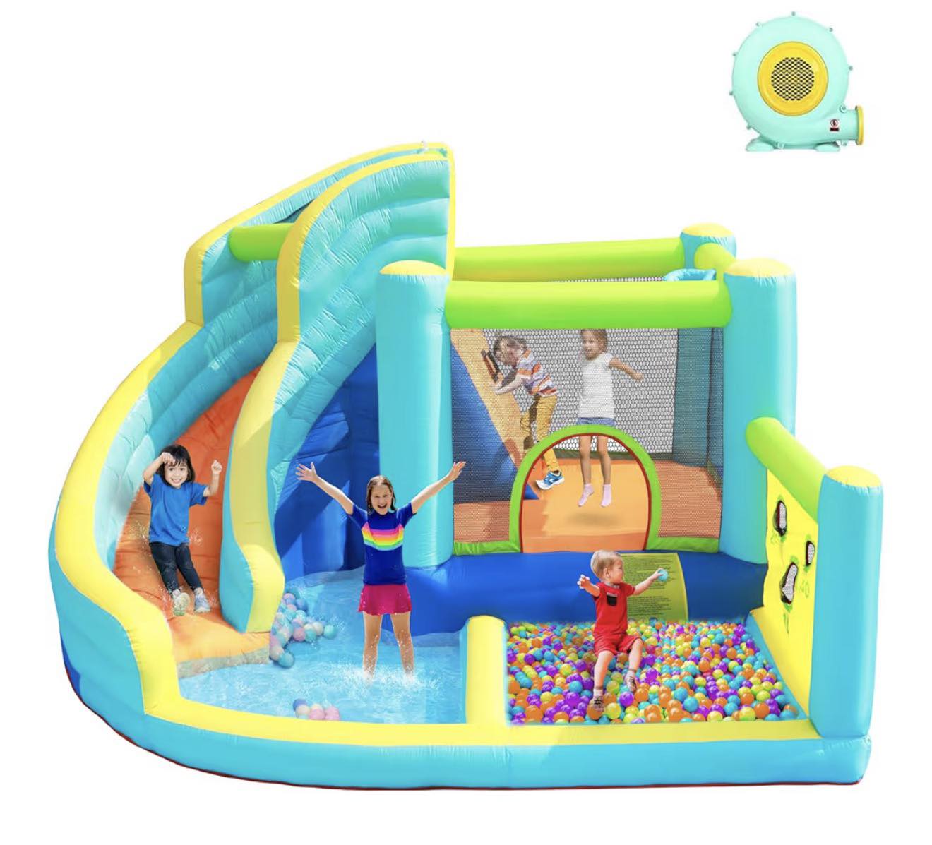 OSHYLE Gilet de natation pour enfants filles et garçons avec sangles de sécurité réglables, 1 à 9 ans (CA-SS-BU, taille L (6 à 9