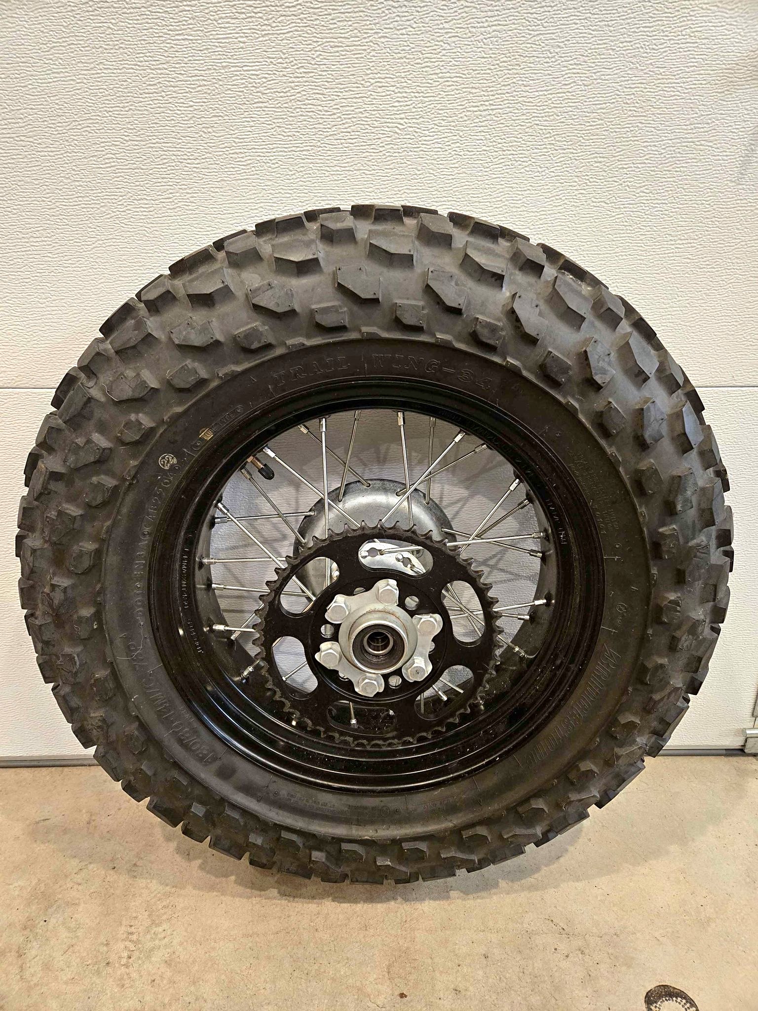Yamaha TW200 Rear Wheel, Tire & 47T Sprocket - Car Wheels, Tires ...