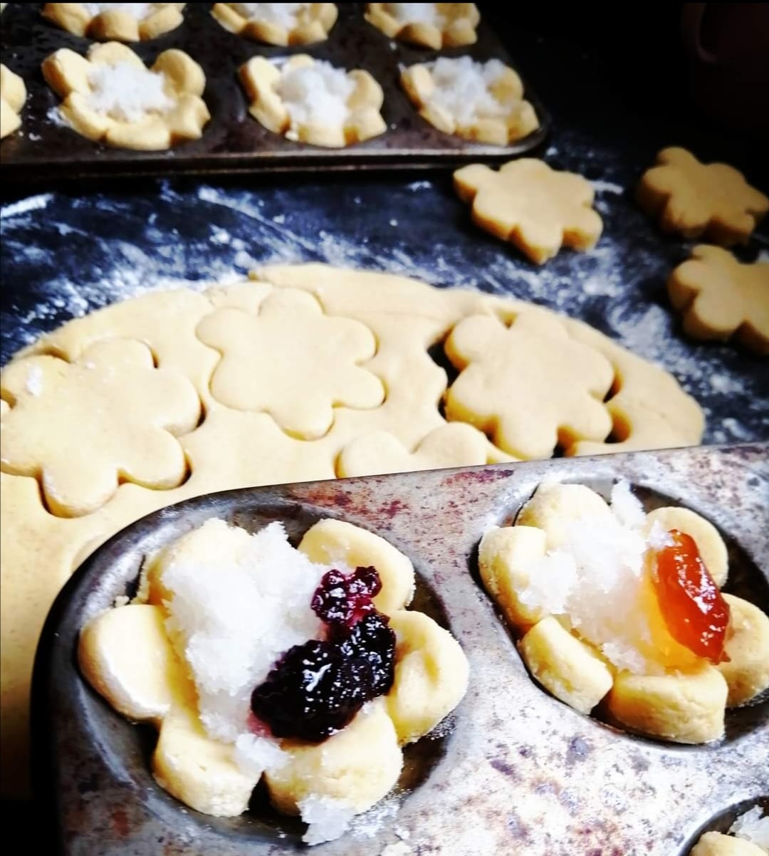 GAJA COOKS - Hertzoggies.. Baked in my late mom Hadjie...