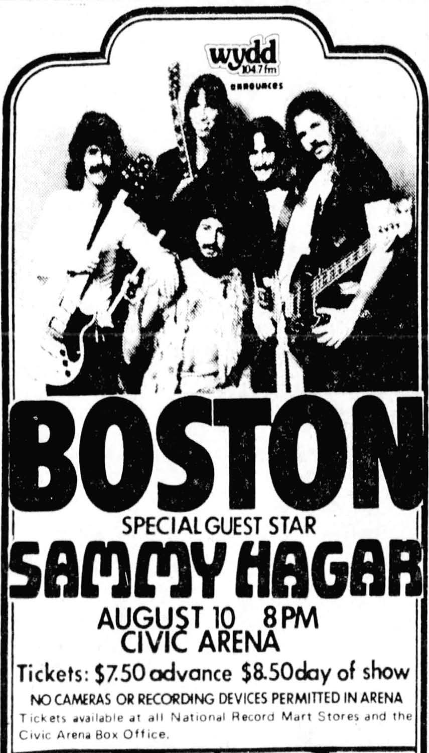 Boston Concert at Pittsburgh's Civic Arena in 1978