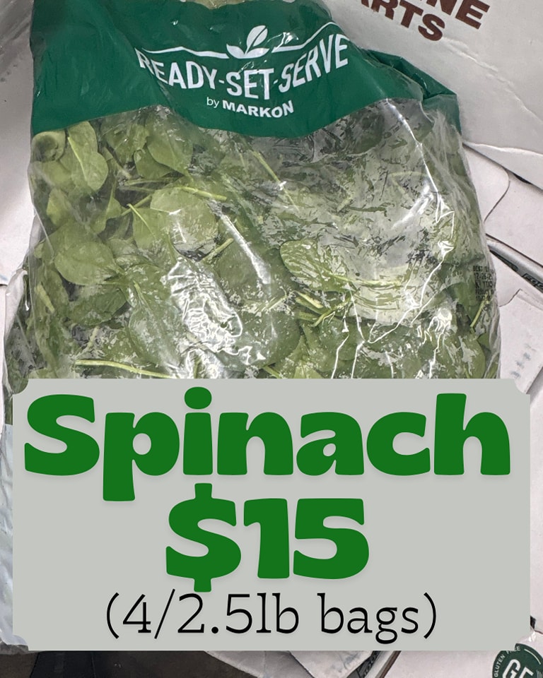 USA Vegetables - Spinach $15 per case (4 / 2.5 lb bags!)... | Facebook