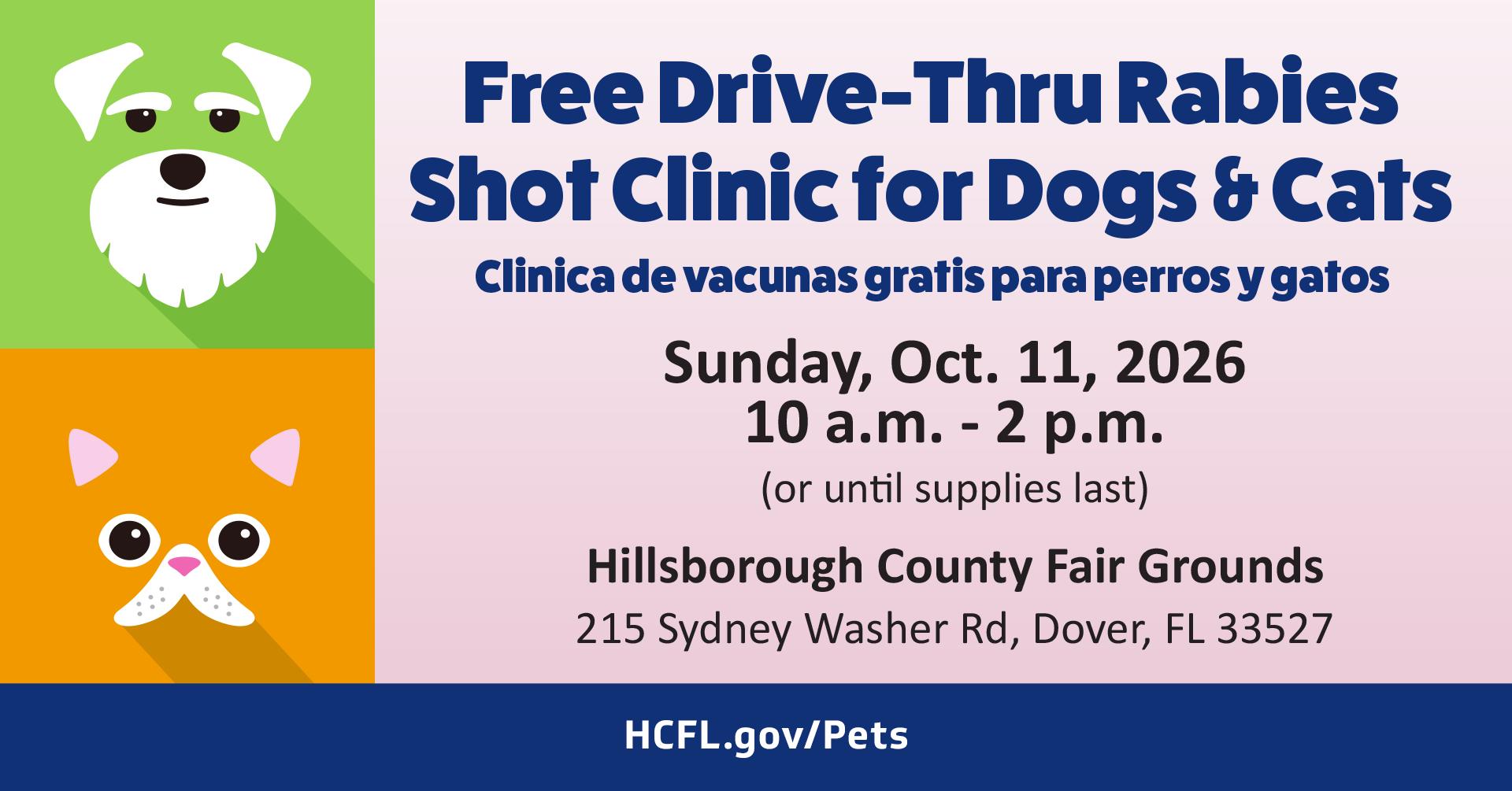 Free Drive-Thru Rabies Shot Clinic for Dogs and Cats