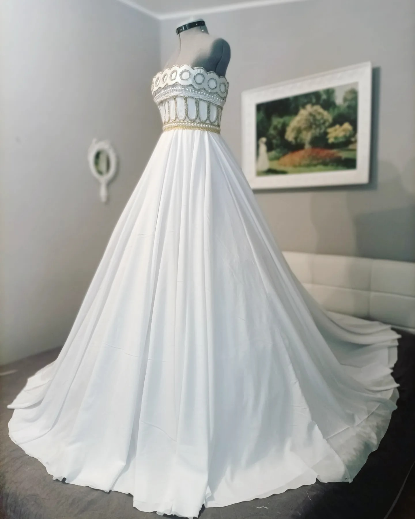 strapless open back dress Princess Serenity  mela-boutiques
