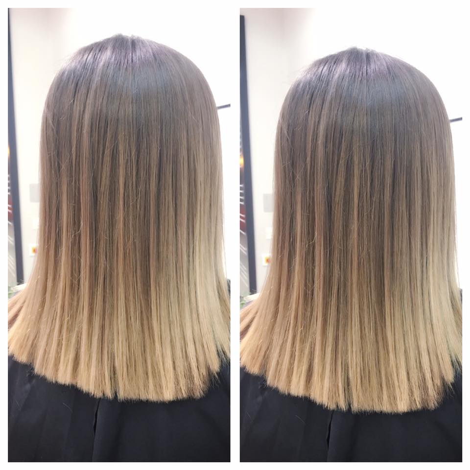 Ombré Hair Blond Cheveux Lisse