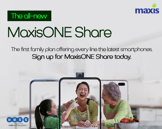 Yes S Maxisone Share With Zerolution Plan The First Family Plan Offering Every Line The Latest Smartphones With The New Rm48 Mth Maxisone Share Plan You Can Now Choose To Get Any