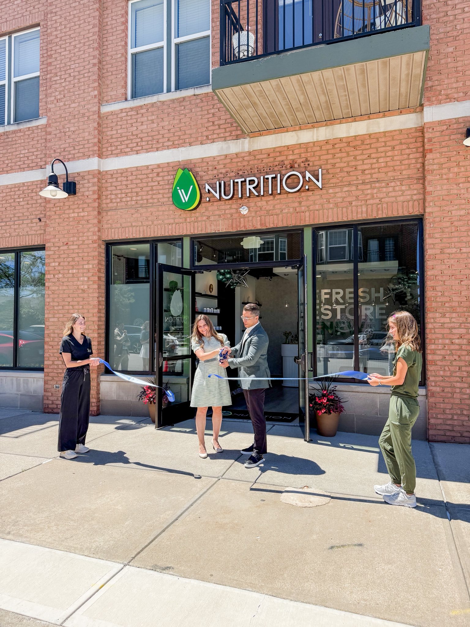 It's a beautiful day to celebrate a ribbon cutting! We loved welcoming IV Nutrition Carmel, IN to the community today and celebrating the opening of their new space on Old Meridian Street