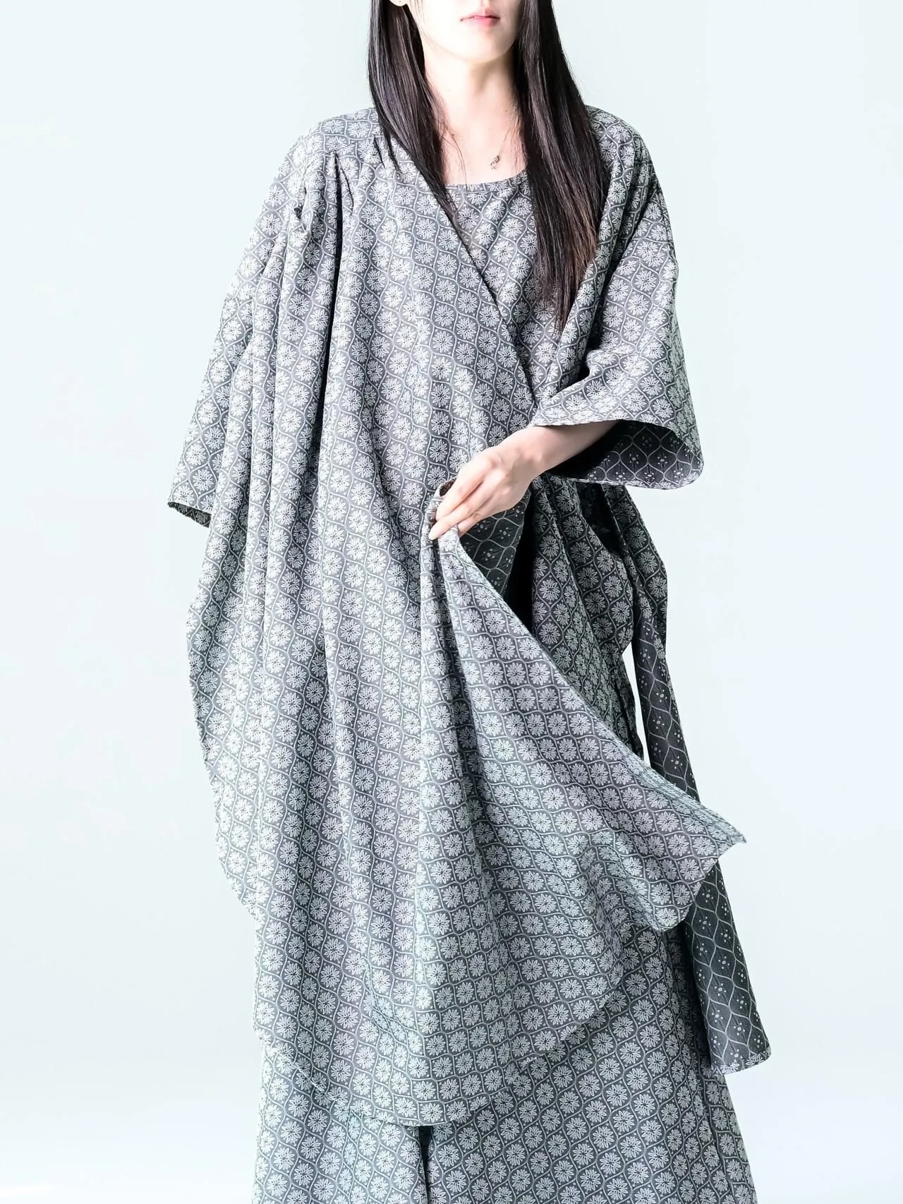 bishool セットアップ OVIE - ‪[BISHOOL]‬ ‪wool gauze shirts‬ ‪×‬ ‪wool gabardine KIMONO‬