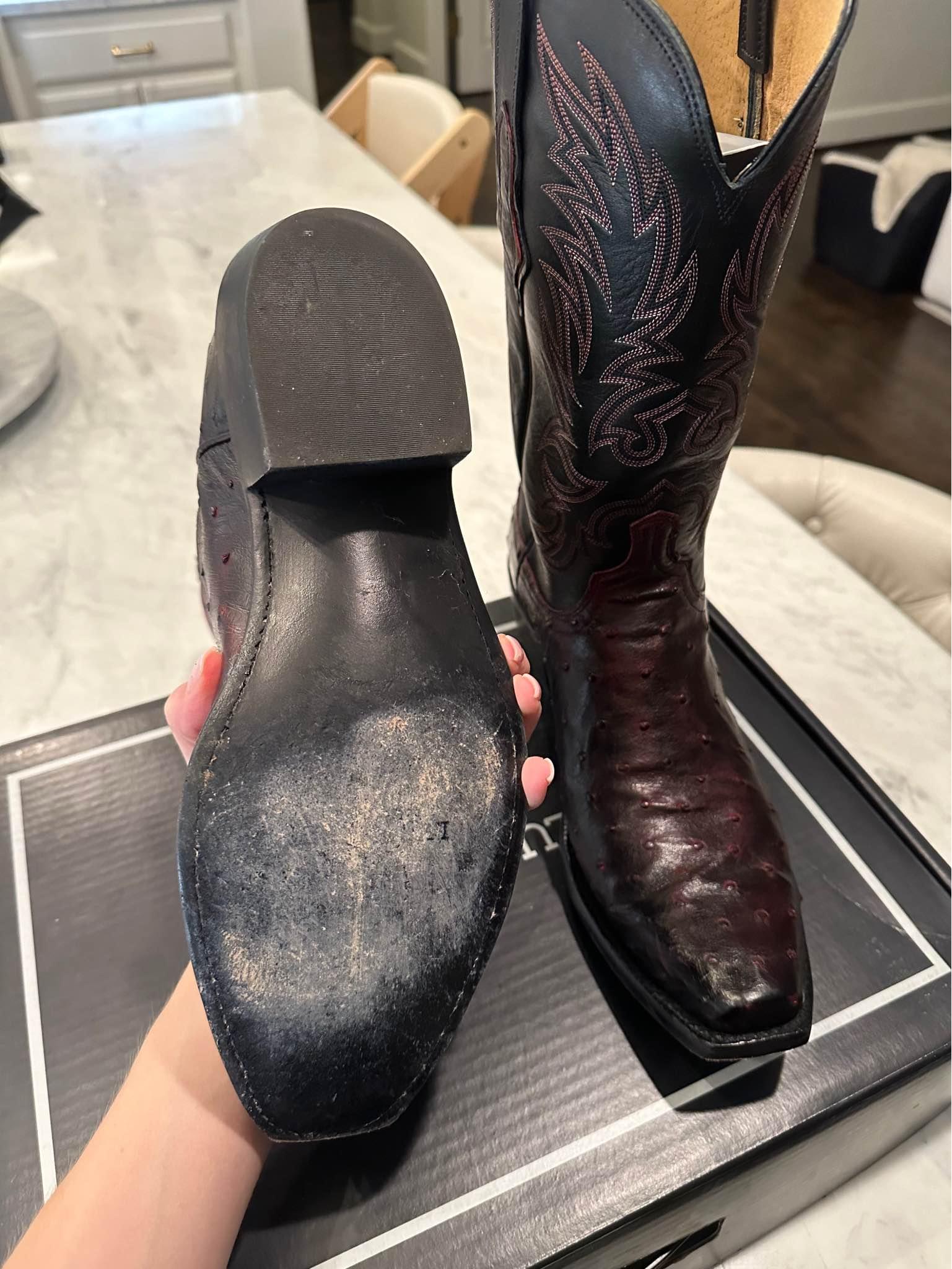 Lucchese Elgin Ostrich Cowboy Boots 11 EE with matching belt - Boots ...